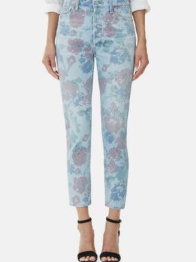 Citizens Of Humanity Olivia Crop Highrise Slim in Flowers size 27